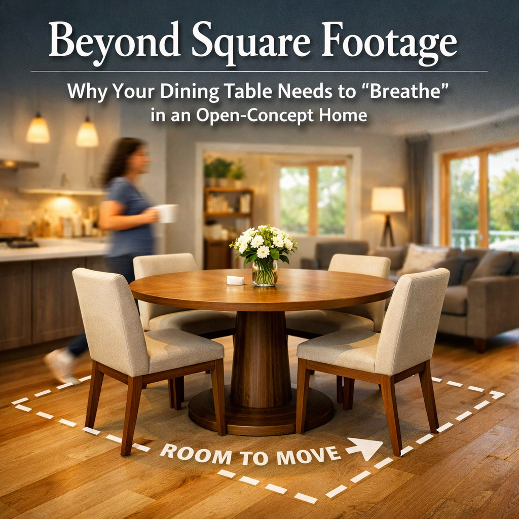 Beyond Square Footage: Why Your Dining Table Needs to "Breathe" in an Open-Concept Home