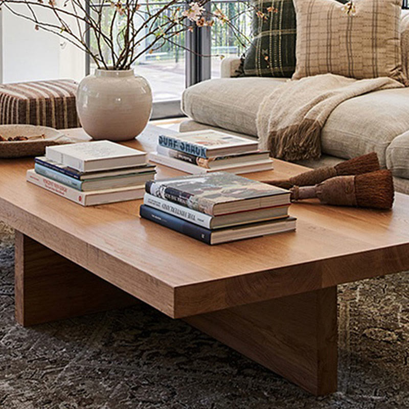 Simple Ash Wood Square Coffee Table