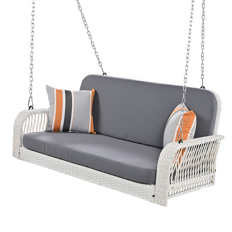 Wicker Porch Swing Patio Hanging Bench