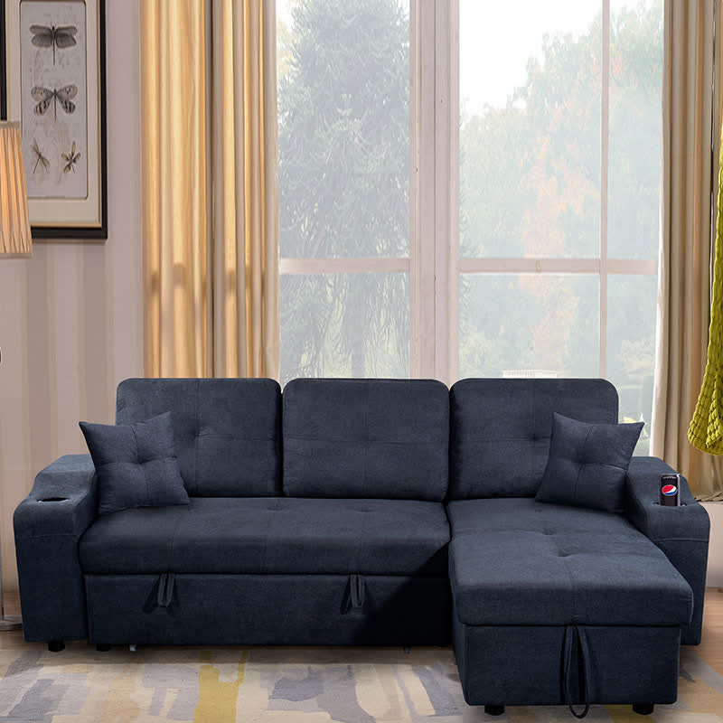 Convertible Corner Sofa Pull-Out Couch Bed