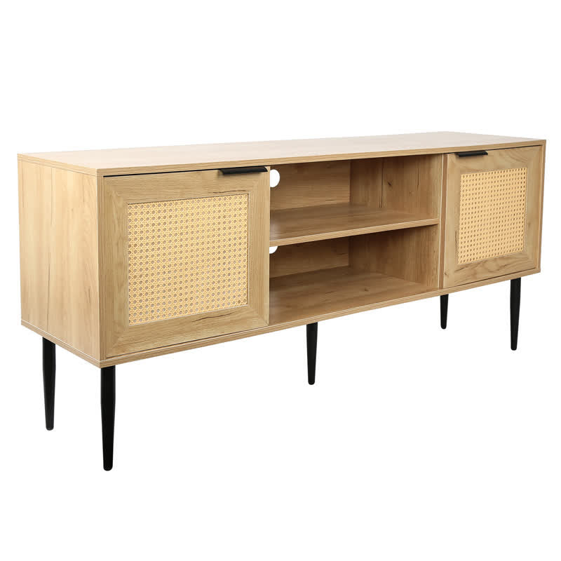 TV Stand Rattan Cabinet Display Sideboard 59"