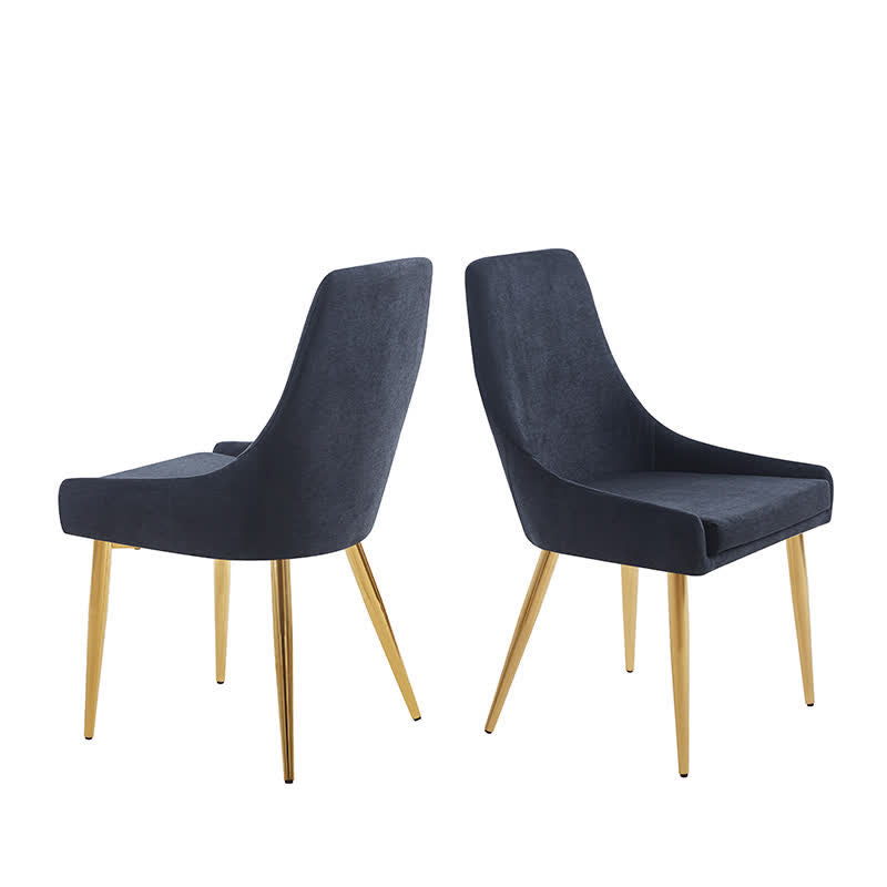 2x Fabric Dining Chairs Accent Chairs