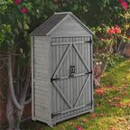 Garden Wood Tool Shed 5.8ft x 3ft - Gray - image 0