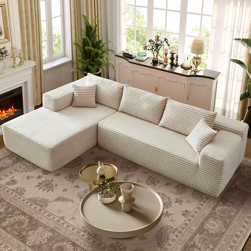 Installation-Free Compression Upholstered Sofa Couch