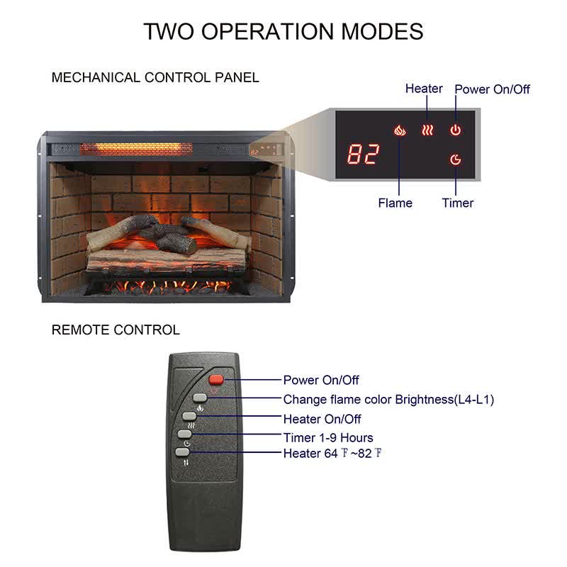 60" Electric Fireplace Farmhouse Sideboard - image 8