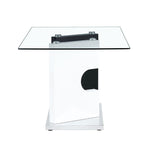 Kitchen Glass Rectangular Dining Table Artistic Base - image 9