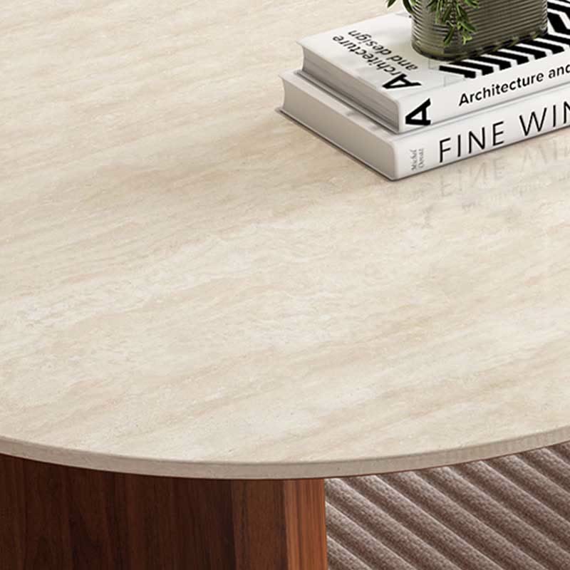 Slate Oval Walnut Coffee Table