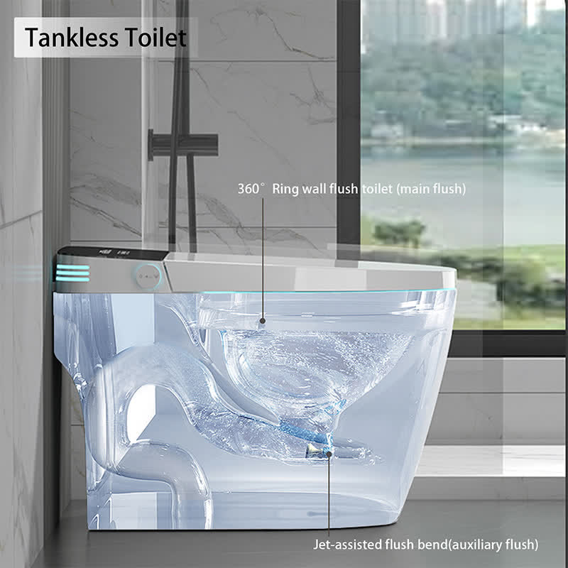 Smart Toilet with Heated Bidet Seat