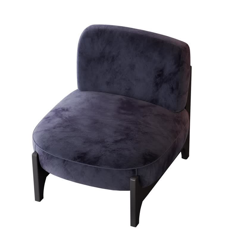 Luxury Velet Fabric Armless Accent Chair