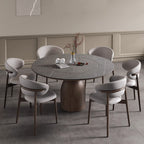 Soluna Built-in Lazy Susan Stone Dining Table - 59" Dark Grey - image 0