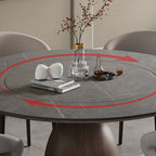 Soluna Built-in Lazy Susan Stone Dining Table - image 2