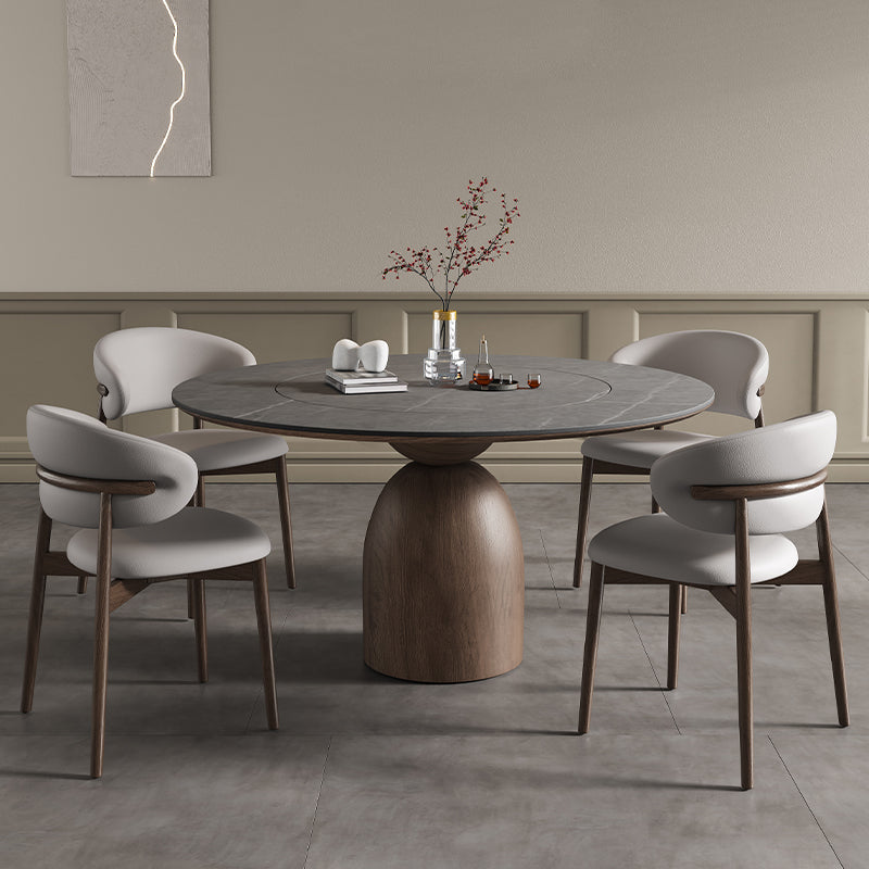 Soluna Built-in Lazy Susan Stone Dining Table - image 5