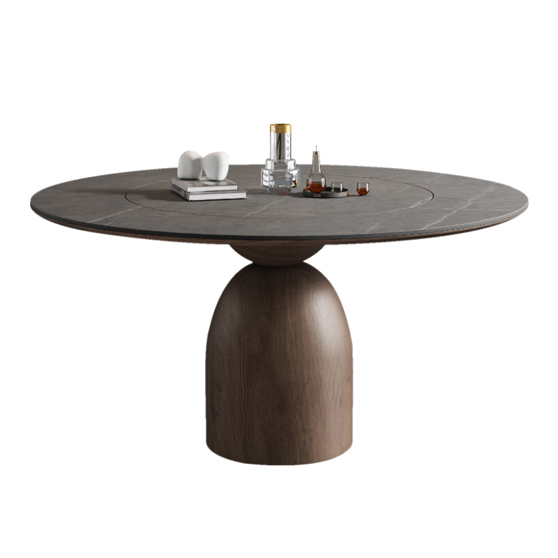 Built-in Lazy Susan Stone Dining Table