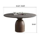 Soluna Built-in Lazy Susan Stone Dining Table - image 4