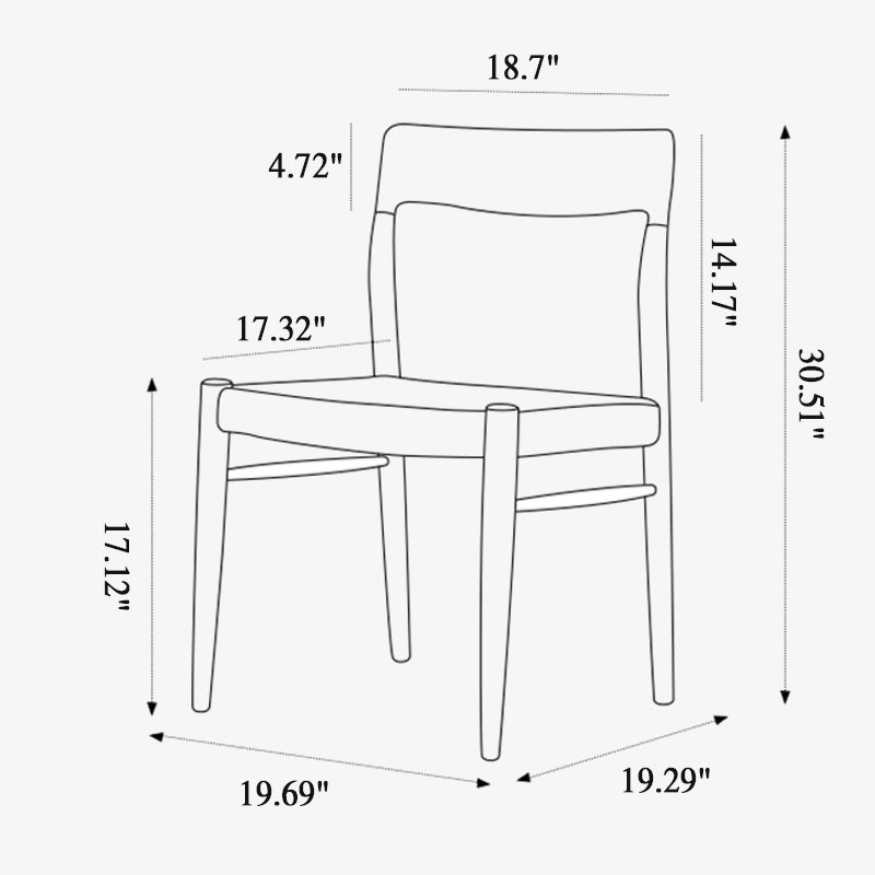 2x/4x/6x  Wooden Dining Chairs Set