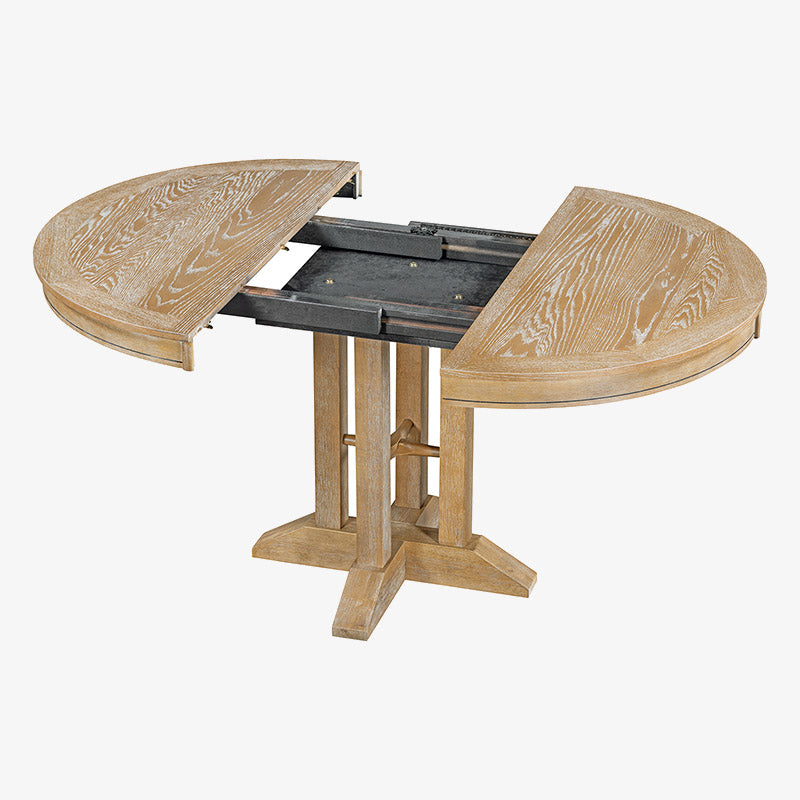 Farmhouse Extendable Round Dining Table 42"-58" - image 6