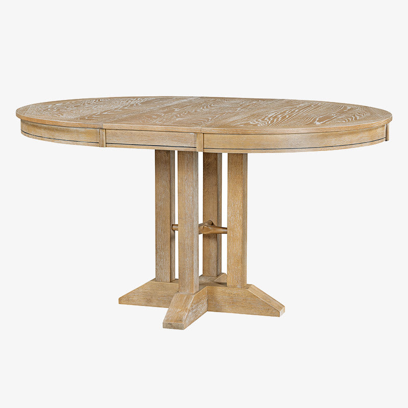 Farmhouse Extendable Round Dining Table 42"-58" - image 1