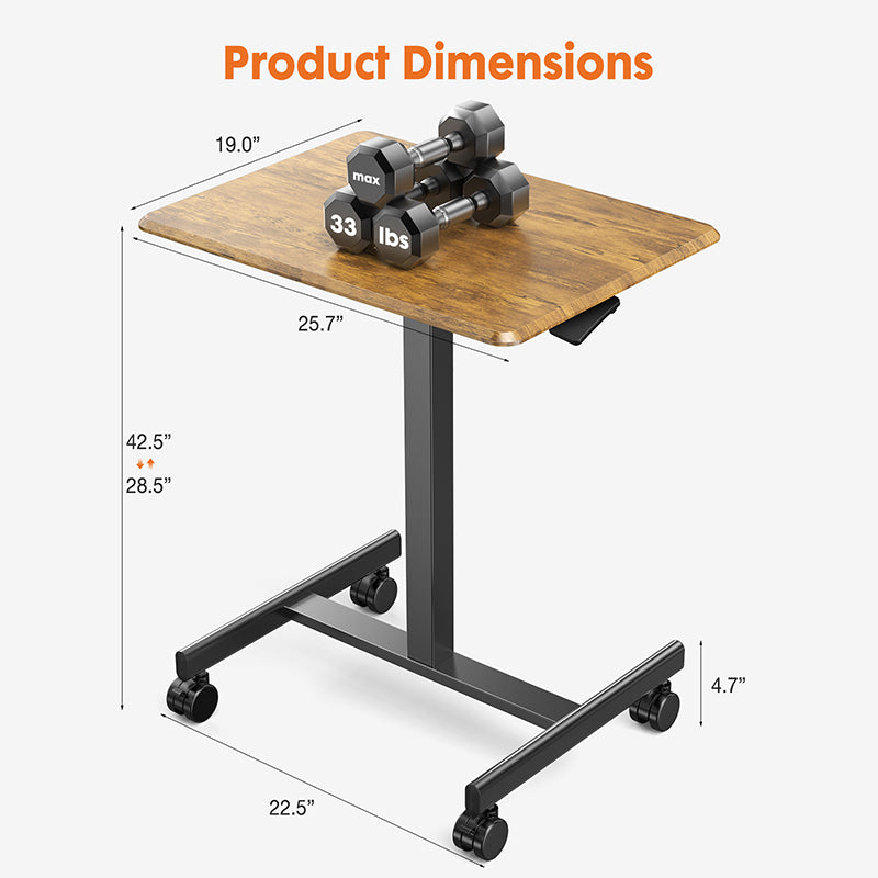 Adjustable Standing Desk Laptop Computer Cart - image 2