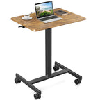 Adjustable Standing Desk Laptop Computer Cart - Walnut - image 1