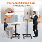 Adjustable Standing Desk Laptop Computer Cart - image 3