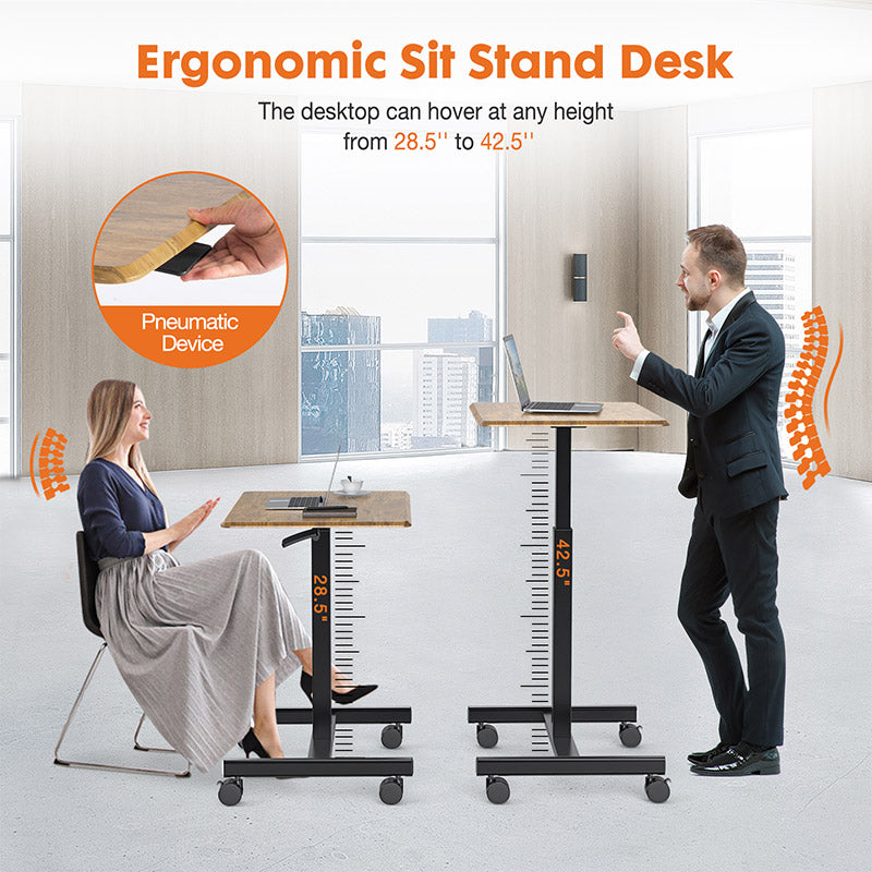 Adjustable Standing Desk Laptop Computer Cart - image 3
