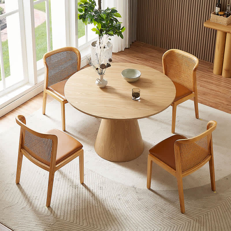 47'' Round Wooden Dining Table Kitchen Cafe  - image 3