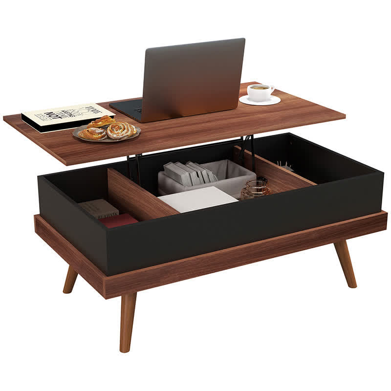 Lift Up Tabletop Storage Coffee Table 39" - Walnut - image 1