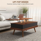 Lift Up Tabletop Storage Coffee Table 39" - image 4