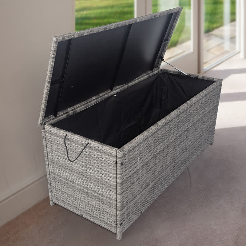 Outdoor Storage Trash Box Container Bin - Gray - image 0