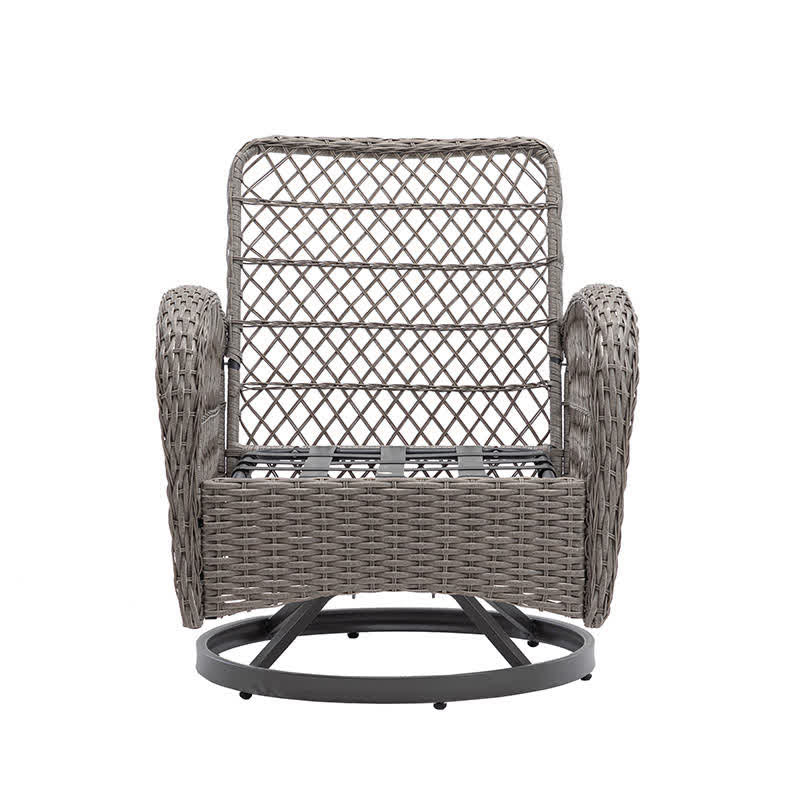 3Pcs Outdoor Table Swivel Rocker Patio Chairs