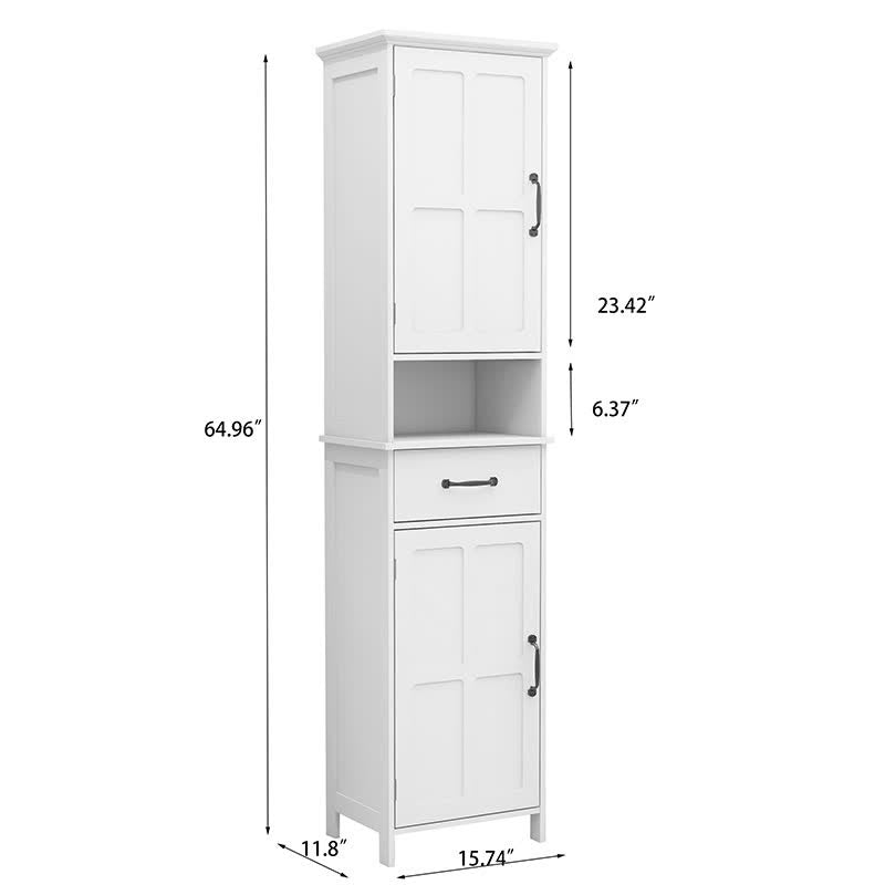 Bathroom Tall Standing Cabinet Bedroom Storage - image 8