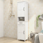 Bathroom Tall Standing Cabinet Bedroom Storage - image 9