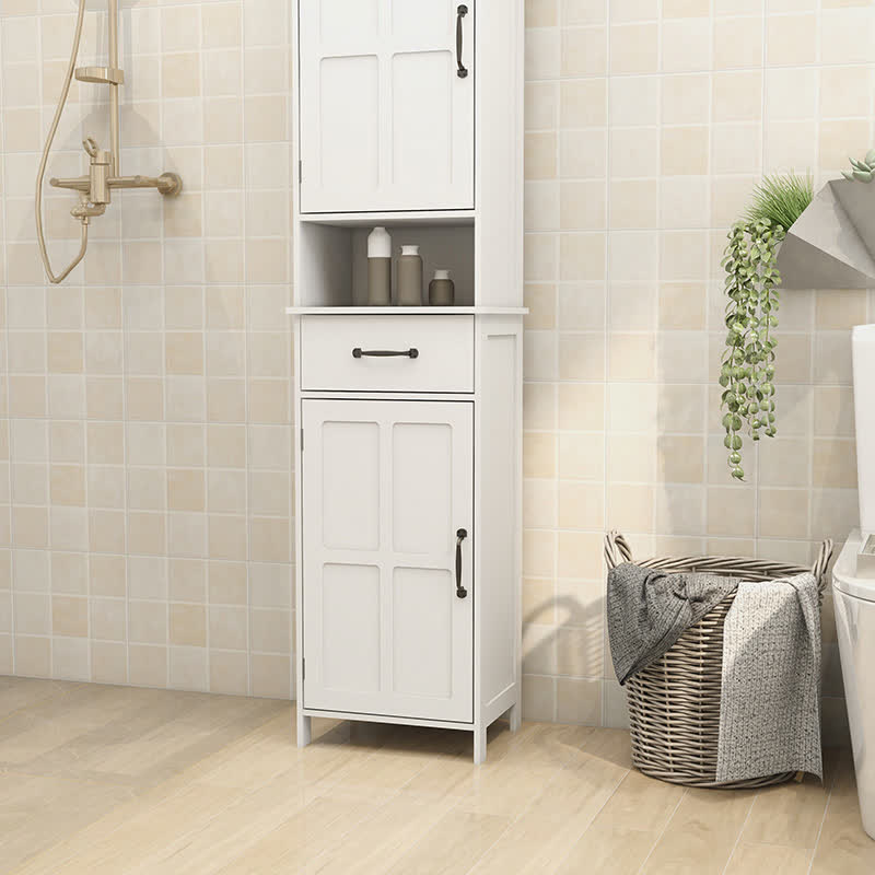 Bathroom Tall Standing Cabinet Bedroom Storage - image 12