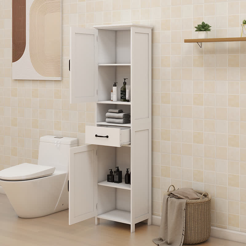 Bathroom Tall Standing Cabinet Bedroom Storage - image 2