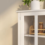 Buffet Storage Cabinet Glass Doors Sideboard - image 11