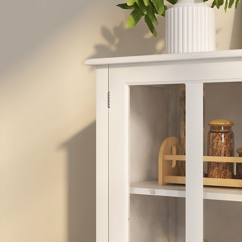 Buffet Storage Cabinet Glass Doors Sideboard - image 11