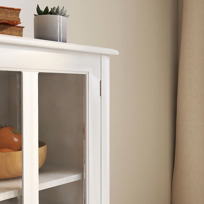 Buffet Storage Cabinet Glass Doors Sideboard - image 12