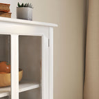 Buffet Storage Cabinet Glass Doors Sideboard - image 12