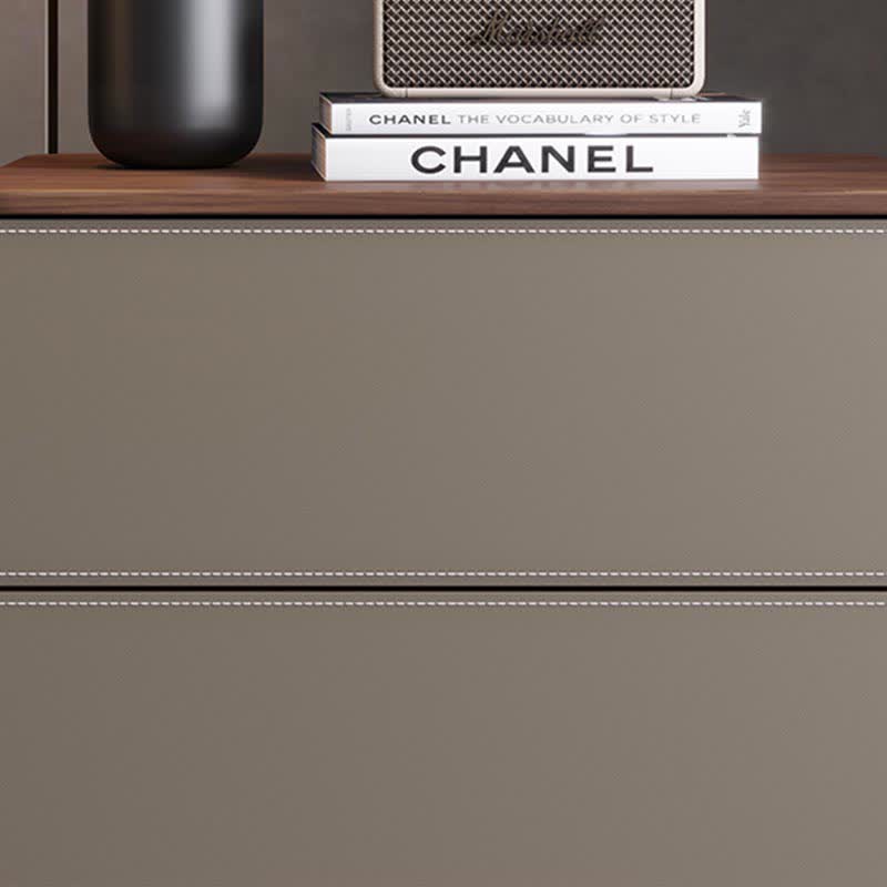 Saddle Leather Nightstand Free Standing Cabinet  - image 12