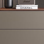 Saddle Leather Nightstand Free Standing Cabinet  - image 12