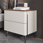Saddle Leather Nightstand Free Standing Cabinet  - image 15