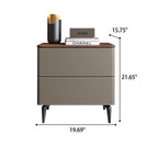 Saddle Leather Nightstand Free Standing Cabinet  - image 4