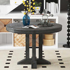 Farmhouse Extendable Round Dining Table 42"-58" - image 10