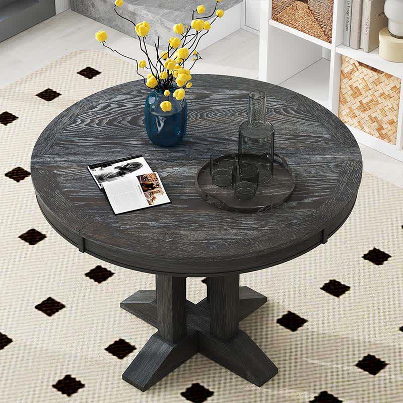 Farmhouse Extendable Round Dining Table 42"-58"