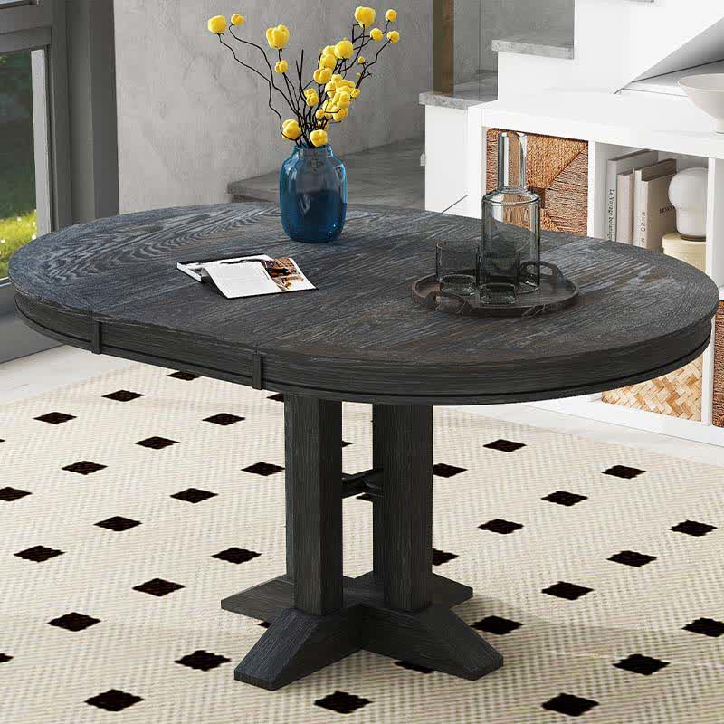 Farmhouse Extendable Round Dining Table 42"-58"