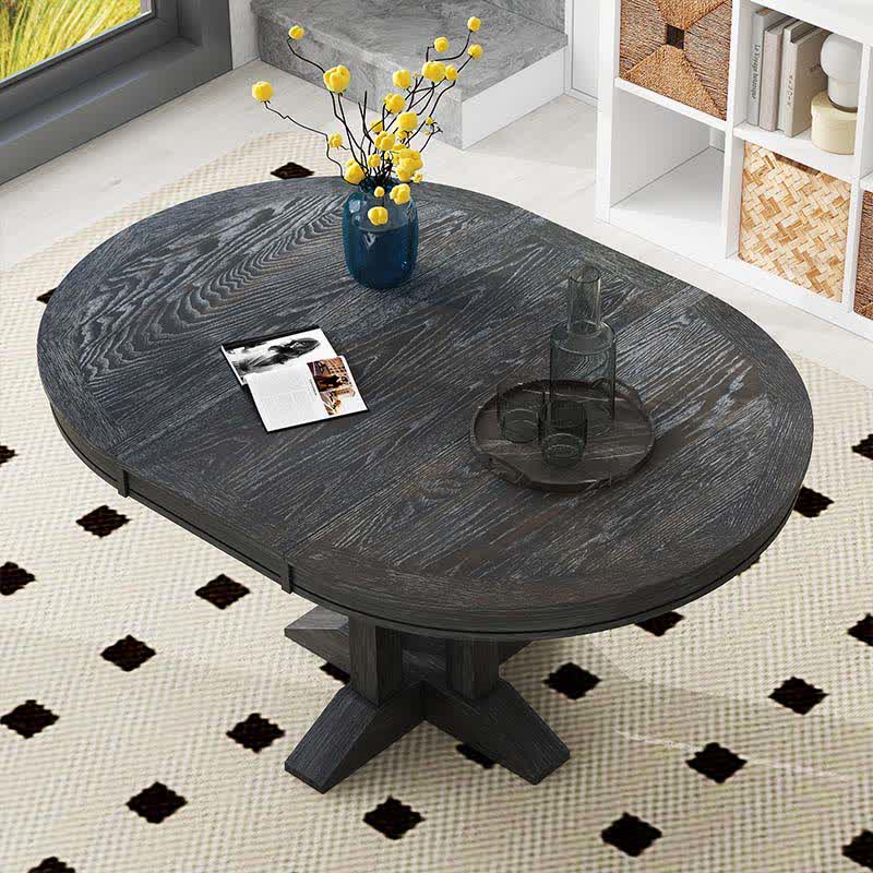 Farmhouse Extendable Round Dining Table 42"-58"