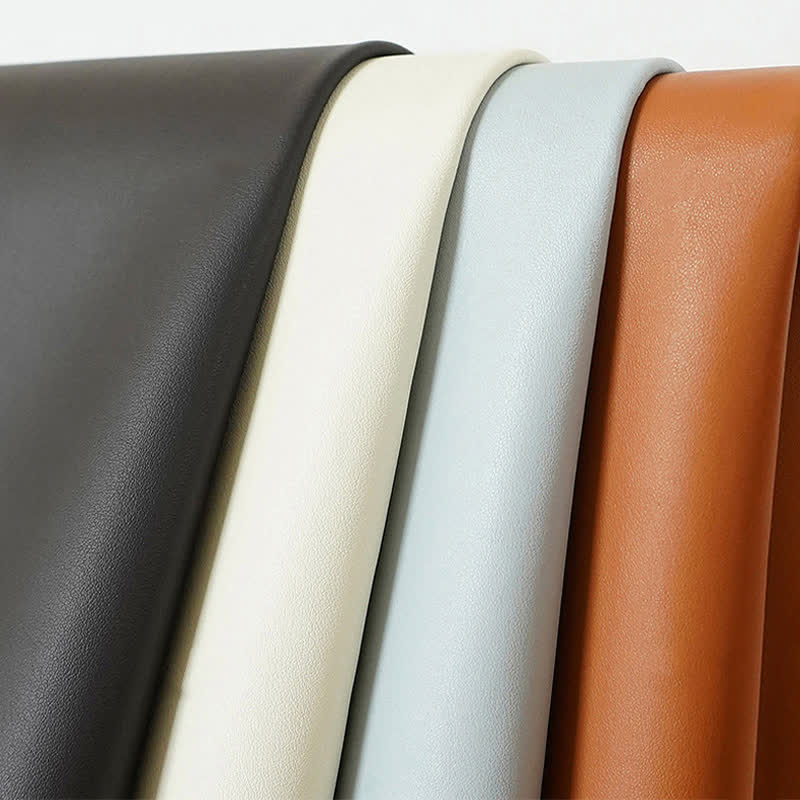 Saddle Leather Side Table Stone Top - image 13