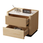 Saddle Leather Side Table Stone Top - image 17