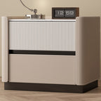 Saddle Leather Side Table Stone Top - image 10
