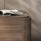 Bedside 2-Drawers Dresser Saddle Leather Nightstand - image 8